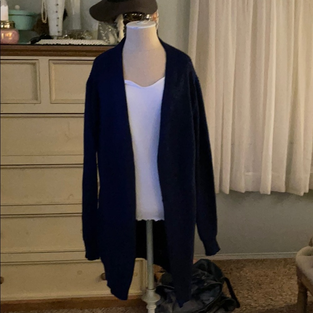 Navy blue long sweater